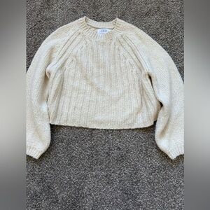 Zara Cream Knit Sweater kids size 11-12